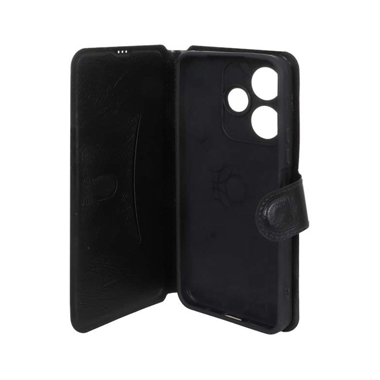 کیف چرمی مگنتی محافظ لنزدار مشکی مناسب برای شیائومی ردمی 13 ایکس، ردمی 13 4G و پوکو M6 4G