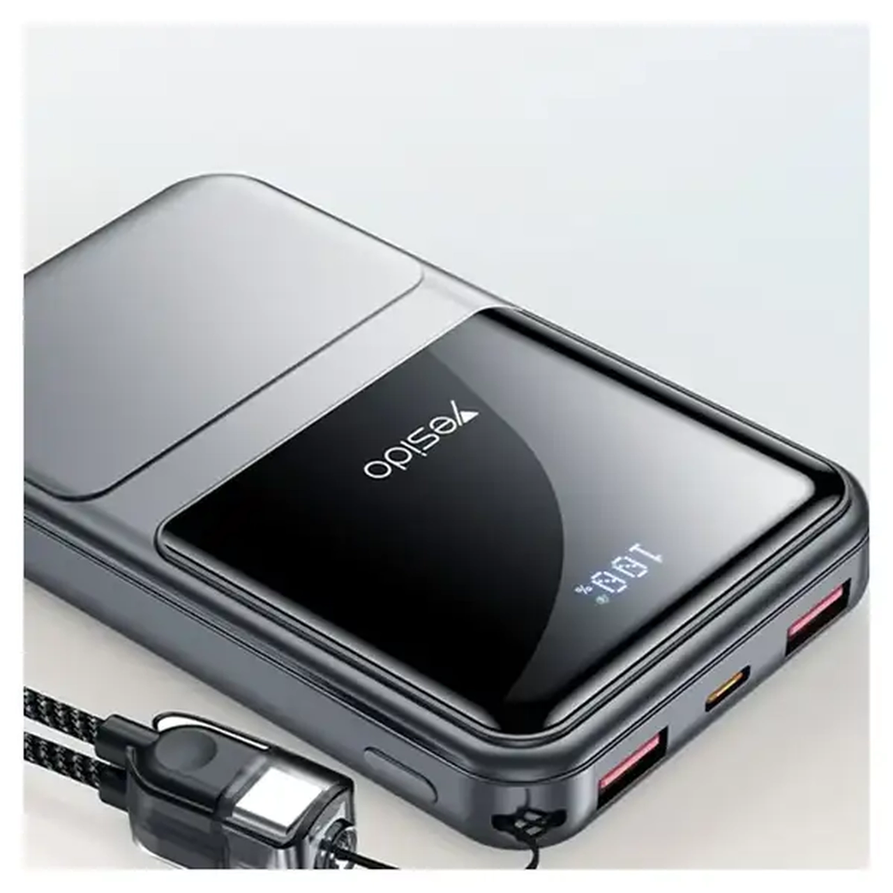 پاوربانک فست شارژ Yesido YP95 با ظرفیت 10000mAh و توان 22.5W – رنگ خاکستری