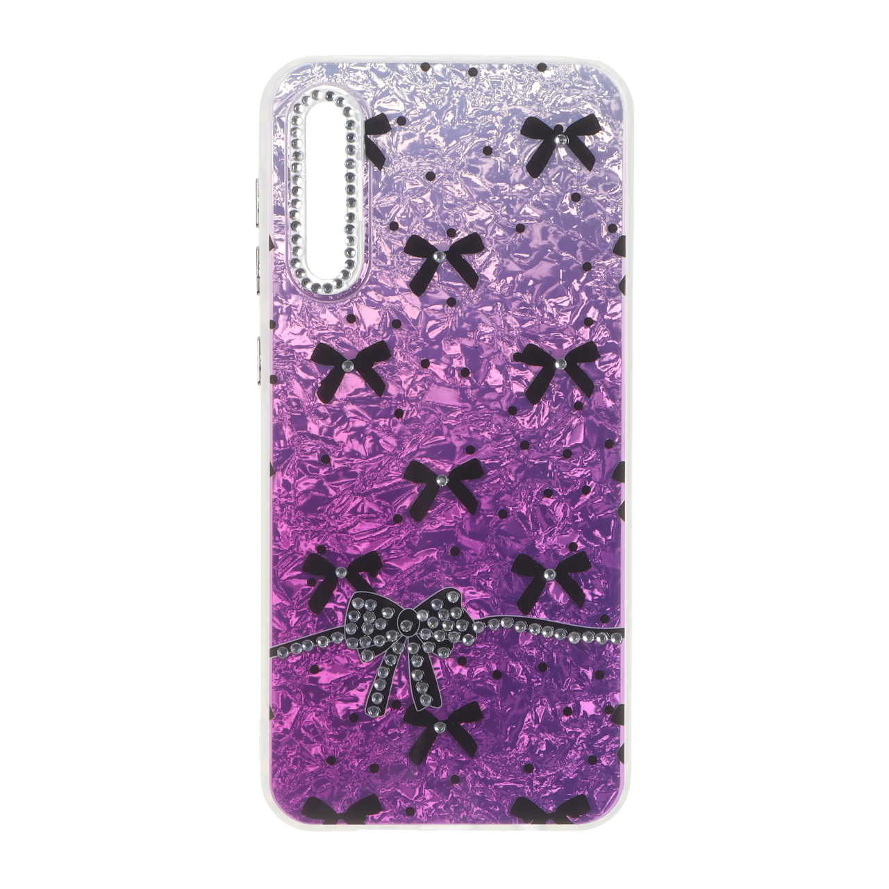 قاب ice پاپیونی نگین دار دور مات Samsung Galaxy A50 / A50s / A30s - ارغوانی