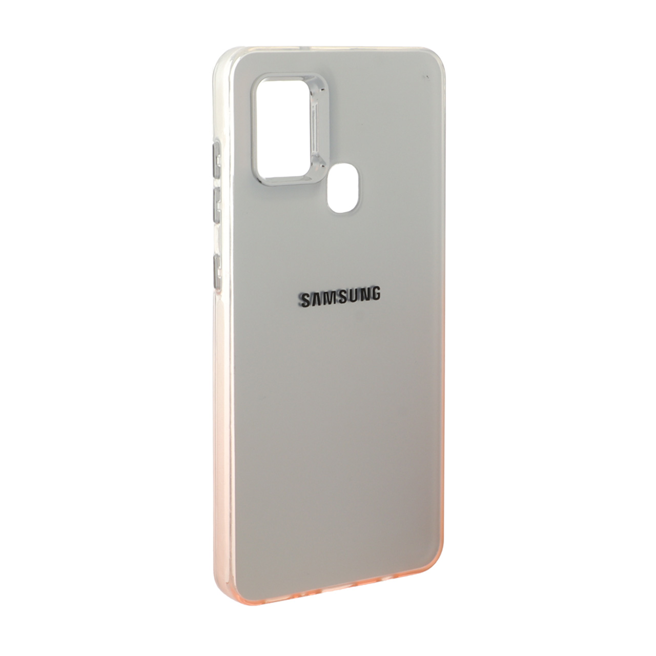 قاب SO COOL لنز متال لوگودار دور رنگی Samsung Galaxy A21s - شفاف نارنجی