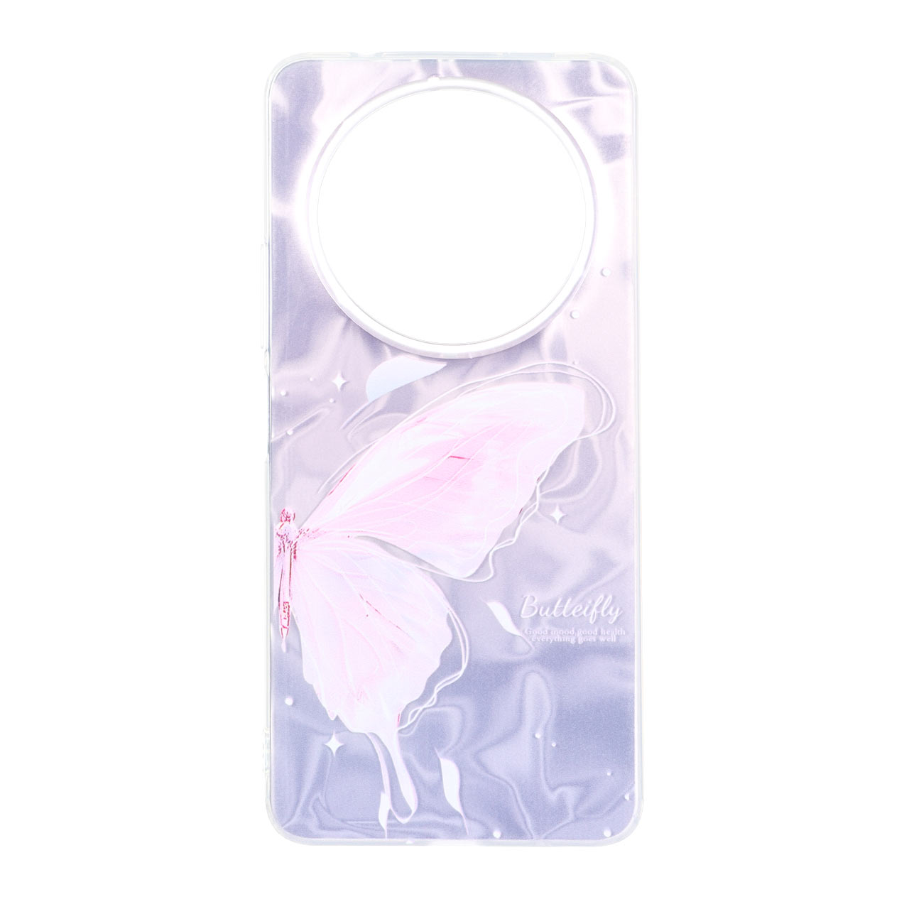 قاب طرح پروانه Silver Cloud دور ژله ای مناسب برای شیائومی ردمی A3 / A3X / پوکو C61