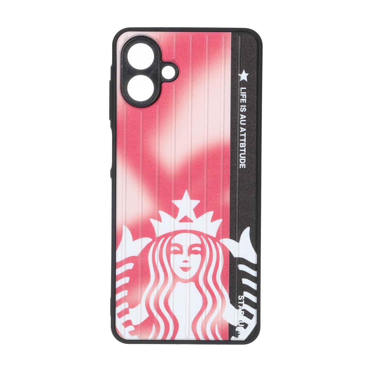 قاب طرح استارباکس (Starbucks) خط دار Line Case با محافظ لنز برجسته مناسب برای سامسونگ گلکسی A07