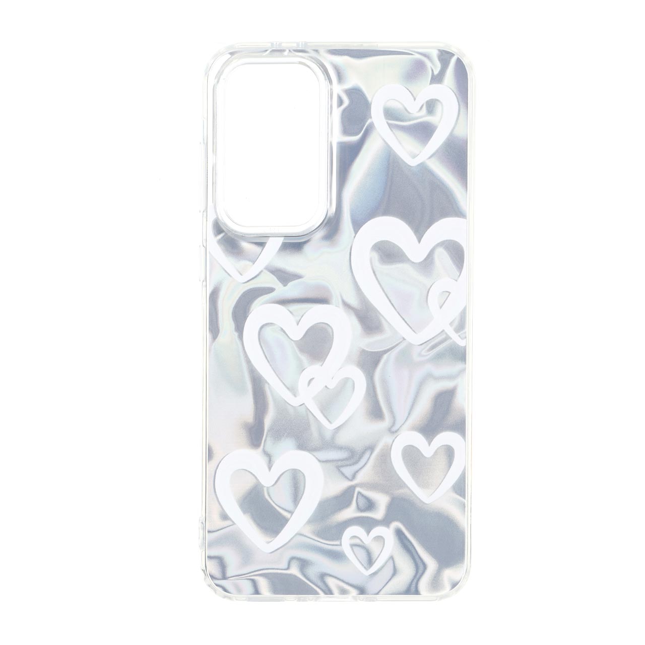 قاب طرح Silver Cloud دور ژله ای مناسب برای سامسونگ گلکسی A56 و A36