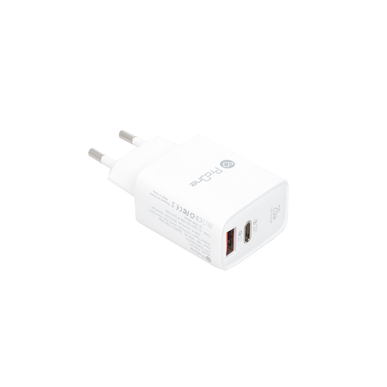 شارژر دیواری 20 وات فست و PD دو پورت ProOne مدل PWC555