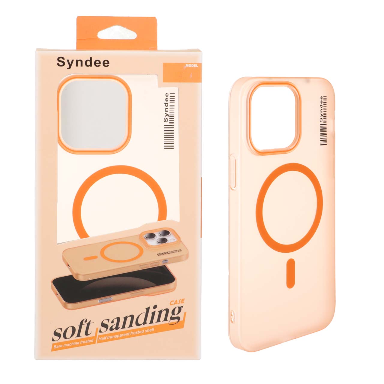 قاب Syndee پشت مات مگ‌سیف نارنجی مناسب برای آیفون 14 پرو مکس