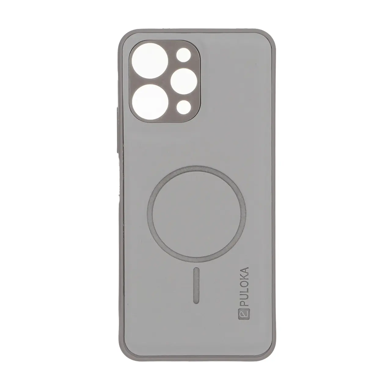 قاب Puloka جیر طرح مگ سیف Slim محافظ لنزدار مناسب برای شیائومی Redmi 12 و Poco M6 Pro 5G - طوسی