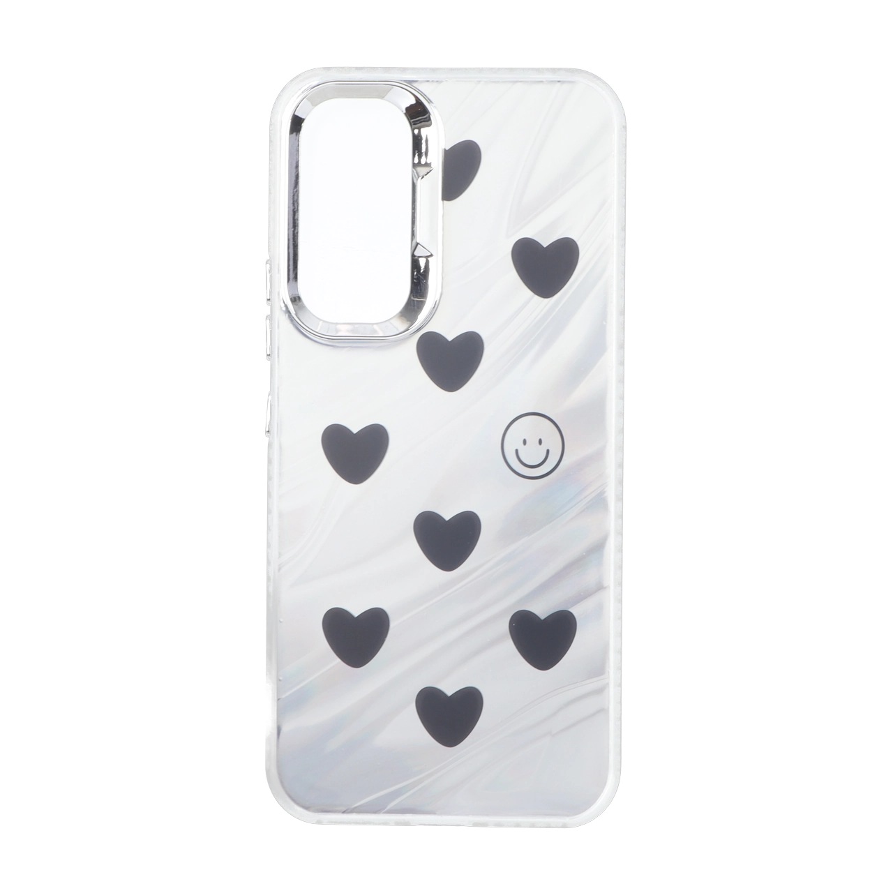 قاب Pucker هفت رنگ دور ژله ای مات لنز کروم Samsung Galaxy A54 - طرح 190