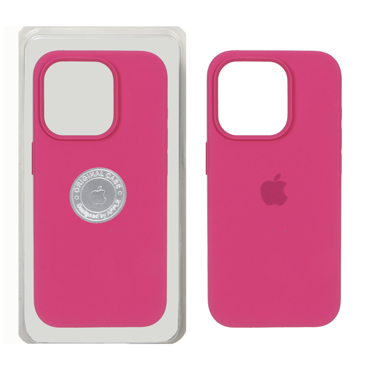 قاب سیلیکونی پاک کنی اورجینال Apple iPhone 15 Pro -سرخابی