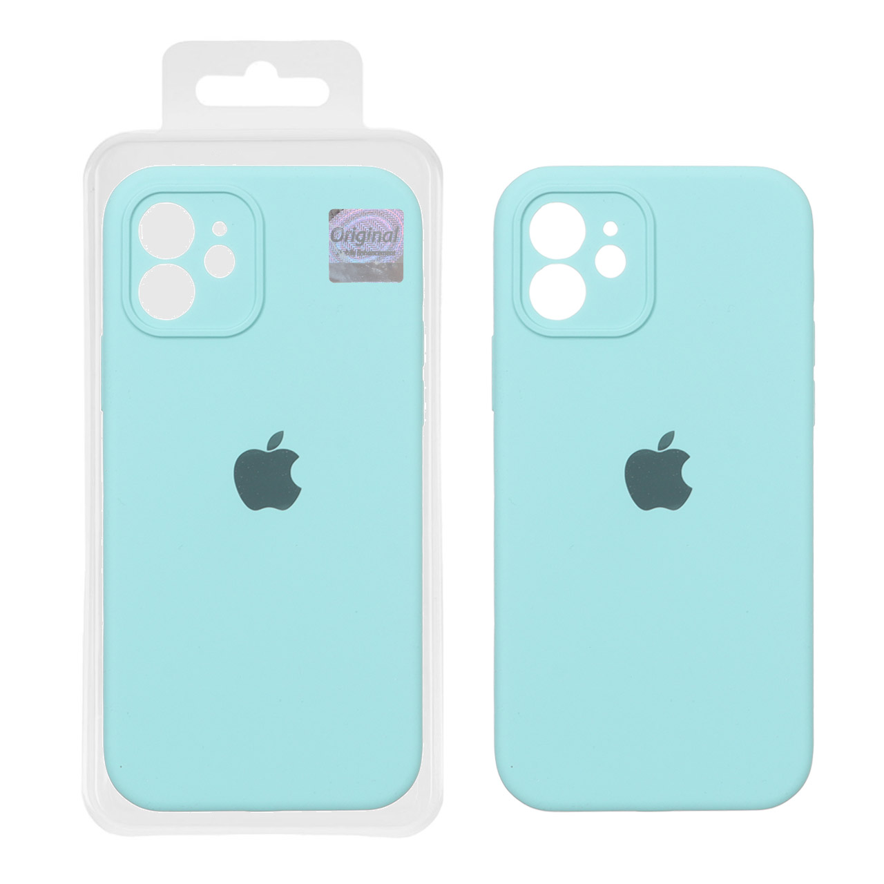 قاب سیلیکونی پاک کنی اورجینال Master Quality مدل Apple iPhone 12 - سبزآبی کد 1 (پک دار)