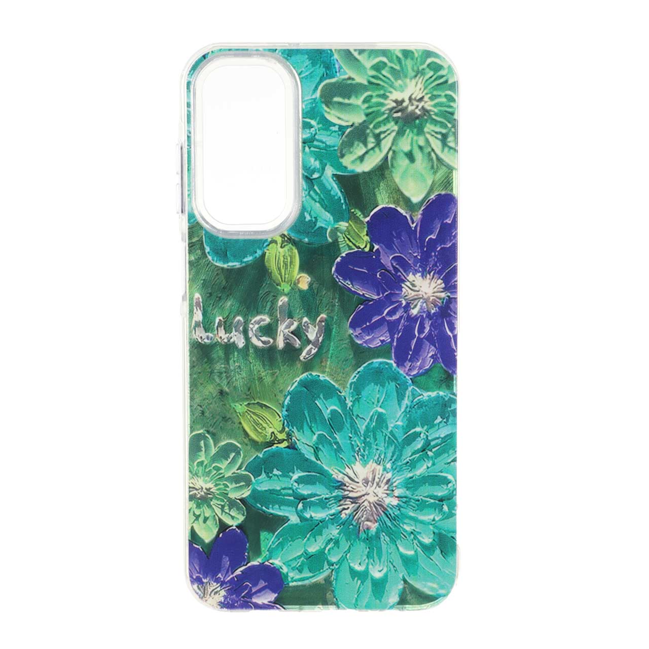 قاب طرح گل اطلسی Lucky دور شفاف مناسب برای سامسونگ گلکسی A15