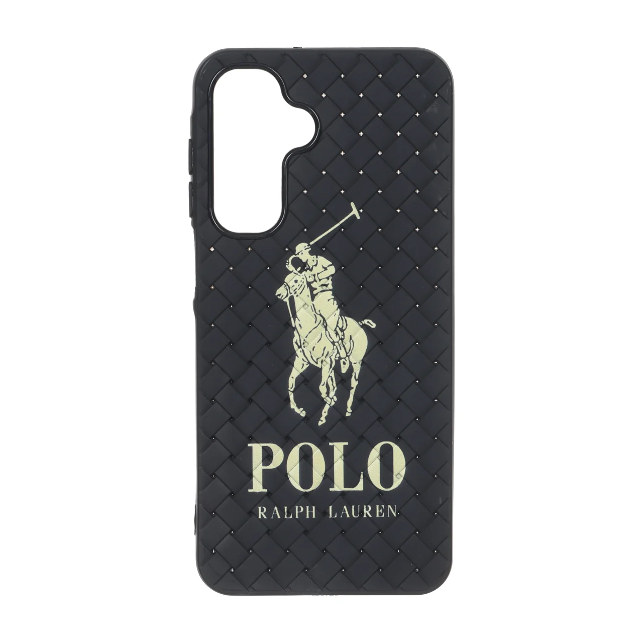 قاب حصیری طرح Polo دور لنز براق مشکی مناسب برای سامسونگ گلکسی A16