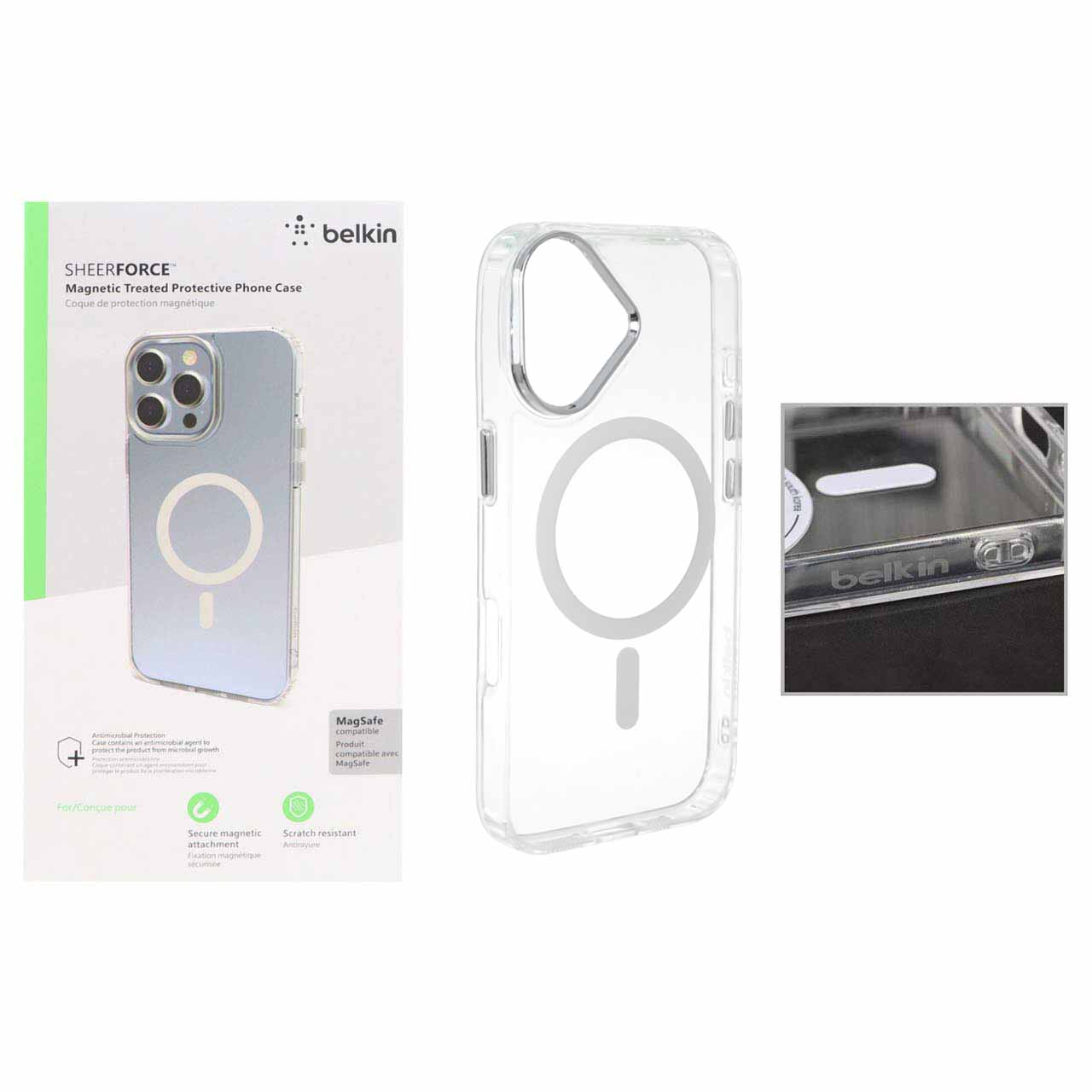 قاب شفاف مگ سیف Belkin مدل SHEERFORCE برای Apple iPhone 17