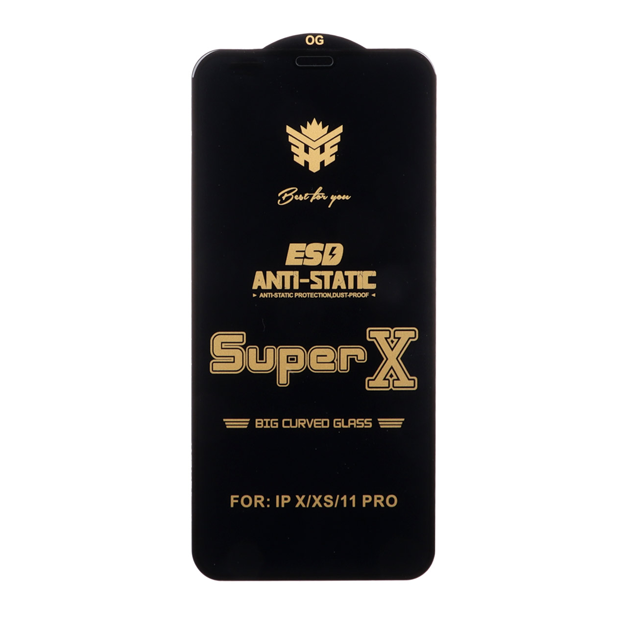 محافظ صفحه نمایش آنتی استاتیک Full Cover Super X مدل Apple iPhone 11 Pro / iPhone XS / iPhone X
