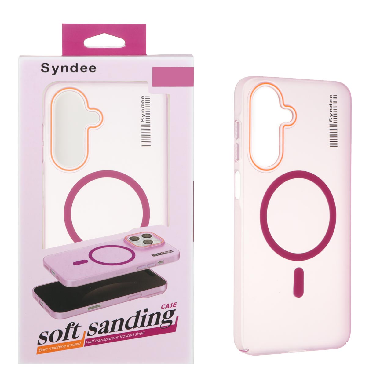 قاب اورجینال Syndee پشت مات MagSafe مدل Samsung Galaxy A17 / A26 - سرخابی (پک دار)