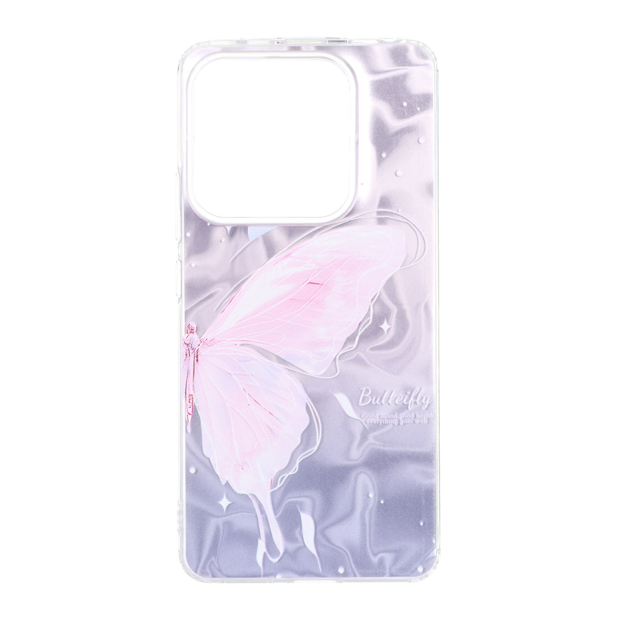 قاب طرح پروانه ابری Silver Cloud ژله ای مناسب برای شیائومی ردمی نوت 14 4G