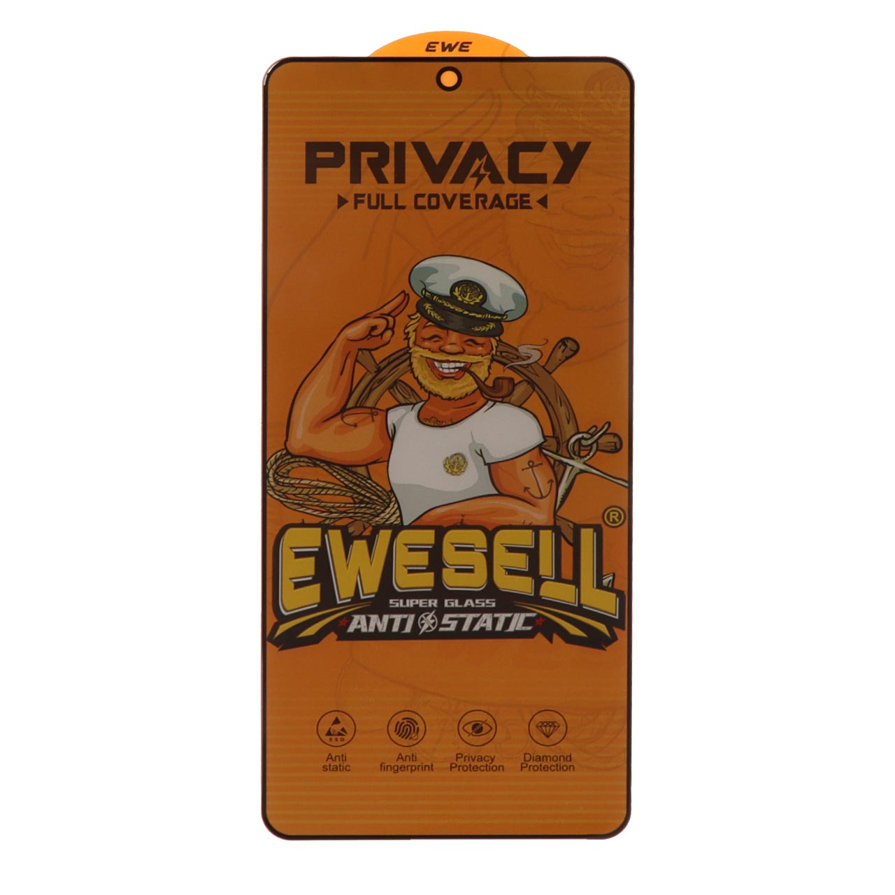 محافظ صفحه نمایش شیشه‌ای Full Cover Ewesell Anti Static Privacy مناسب برای گوشی‌های شیائومی و پوکو