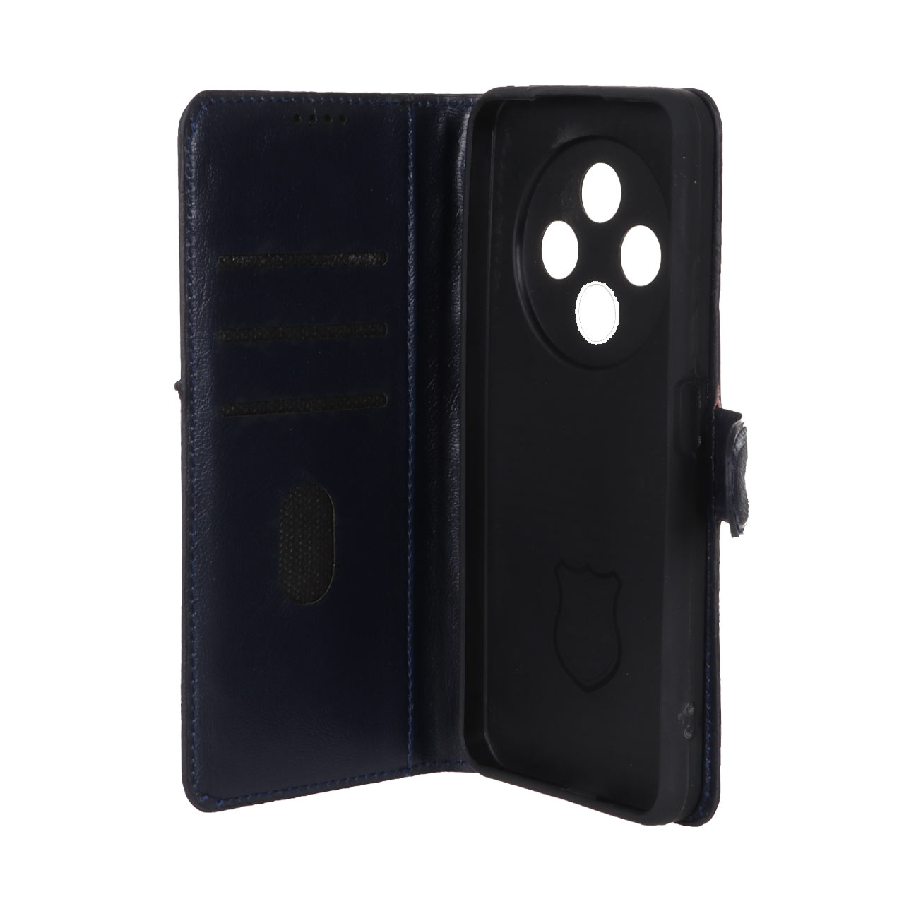 کیف چرمی مگنتی محافظ لنزدار مناسب برای شیائومی Redmi 14C / Redmi A4 / Poco C75 - سرمه ای